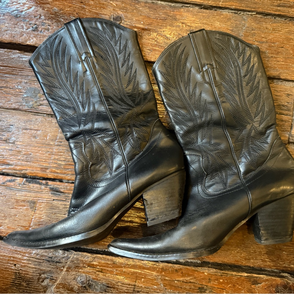 Pilgrim Black Heeled Boots